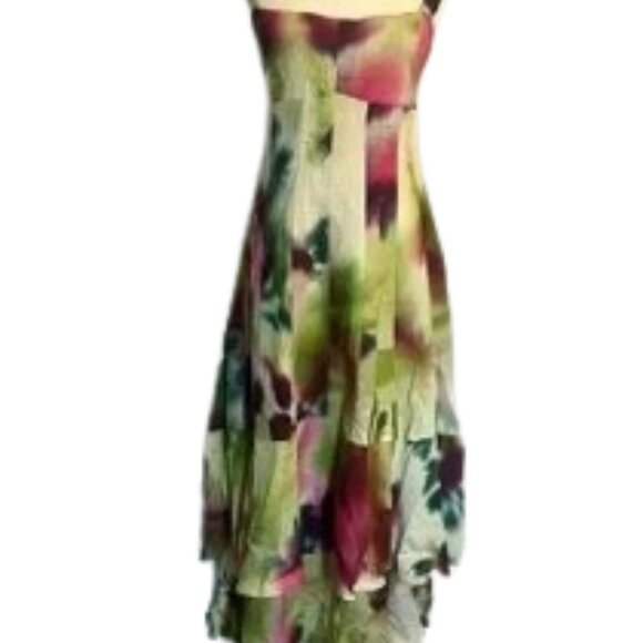 By Anthropologie Dresses & Skirts - By Anthropologie floral watercolor tiered Maxi Dress size 12 EUC